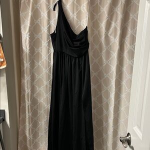 Luxe One Shoulder Black Dress